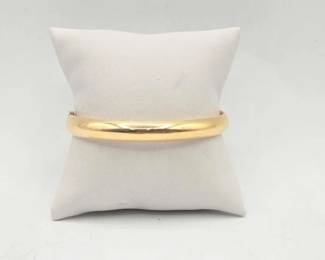 704  14k Gold Bangle Bracelet, 9.3g