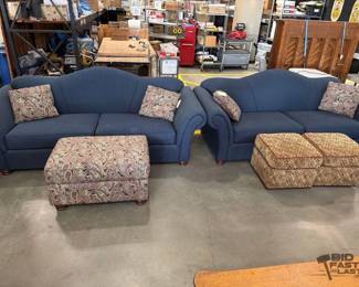 6020  2 Couches and Footrests