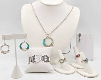 932  Sterling Silver Jewelry, 72.3g