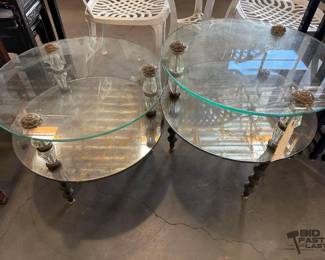6100  2 Glass Tables