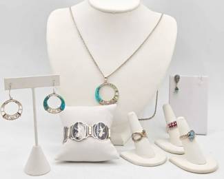 932  Sterling Silver Jewelry, 72.3g