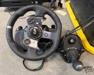 3020  Logitech Driving Force Steering Wheel and Pedals