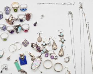 906  Sterling Silver Jewelry, 242.2g