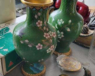 Cloisonne vases