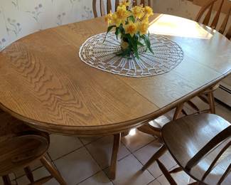 Kitchen table and chairs, 