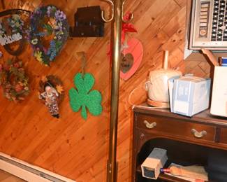 Brass floor Standing coat rack