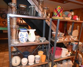 Vintage kitchenware, Scale, planters, 