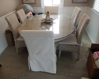 Dining table seats 6