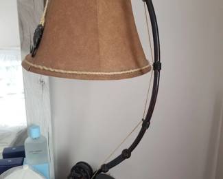 Fishing rod table lamp