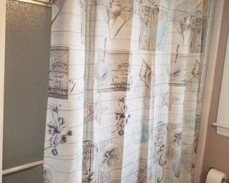 Shower curtain; glass shower doors