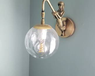 Mermaid wall sconce lights - two available