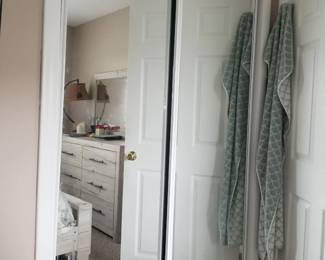 Mirrored closet doors