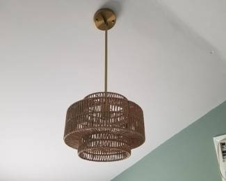 Wicker light fixture