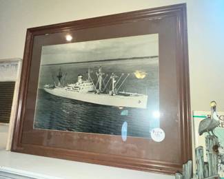 LARGE FRAMED PHOTO OF THE "ALCOA CORSAIR" SHIP