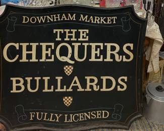 Large metal double sided sign