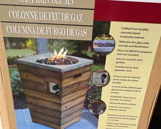 Global Outdoors Gas Fire Column