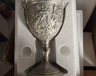 Ebros Medieval Fantasy Ridley Scorching Fire Dragon Goblet