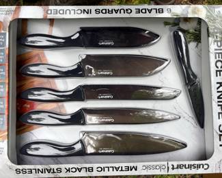 Cuisinart Classic Metallic Black Stainless Piece Knife Set