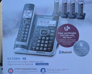 Panasonic KXTGSK HD LinkCell Cordless Telephone with Digital Answering Machine and Handsets