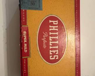 Phillies Perfecto Super Mild Cigars Cardboard Box 