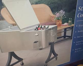 SUNJOY Stainless Steel Rolling Cooler