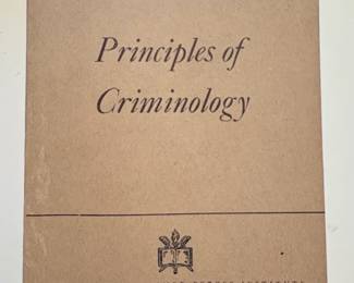 War Department Education Manual EM Principles of Criminology