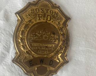 Vintage Boston Fire Department Pin