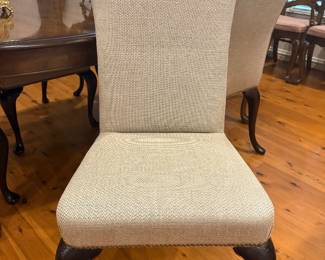 European style upholstered dining chairs