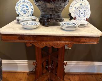 Eastlake marbletop parlor table