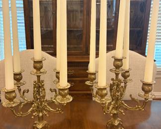 French gilt candleabras