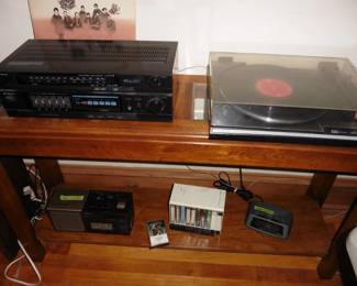 Stereo Equipment  and Sofa Table