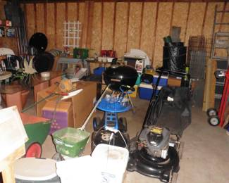 Lawn Mower, Webber, Spreader, Garden Rolling Work Seat etc.