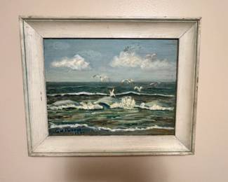 framed artwork - seagulls