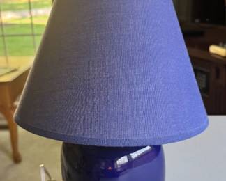 small blue lamp