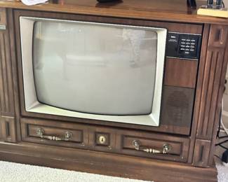 vintage console TV
