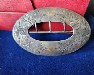 Sterling Silver Vintage Belt Buckle