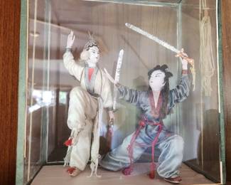Japanese Warrior Dolls in Case.