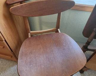 MCM Modern Danish Chair - Hans J. Wagner. Circa 1950. Teak. With Signature Backrest!