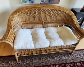 Rattan/Wicke Settee. Beautiful!