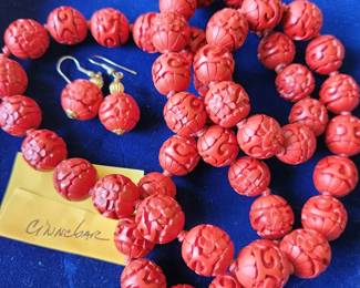 Cinnabare Necklace and Earrings!