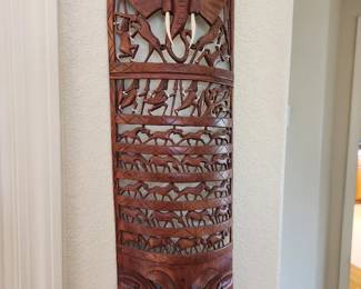 Handcarved African 'Story Board' depicting an Elephant