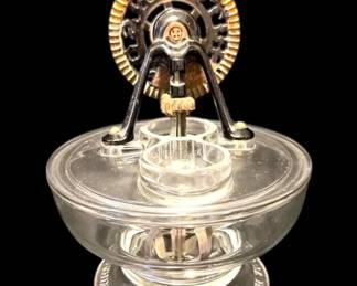 Antique Hutchinson HandCrank Glass Egg Beater Mayonnaise Mixer