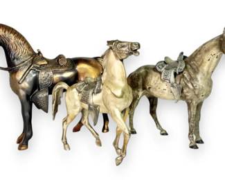 Cast Iron  Metal Horse Figurines