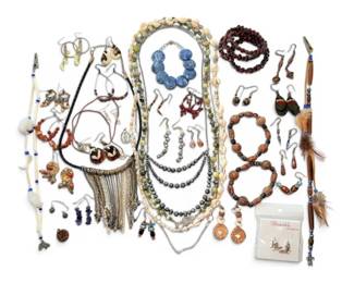 Beaded Jewelry With Stones, Feathers, Shells, And More