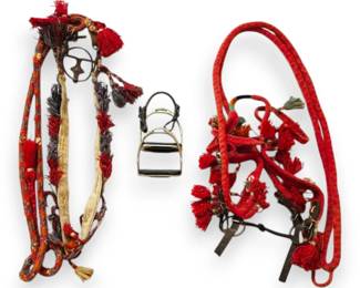 Two Woven Horse Bridles  More