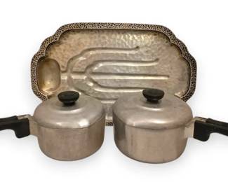 Wagner Ware Sidney Sizzling Steak Platter  Magnalite Sauce Pans