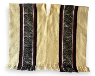 100  Wool Poncho, Handmade in Equador