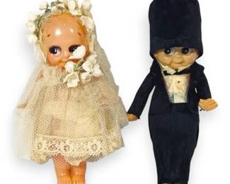 Vintage Kewpie Doll Wedding Cake Toppers