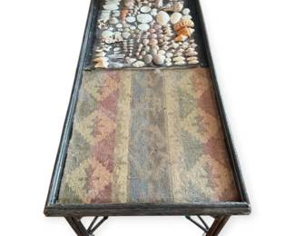Metal Table With Seashell Top