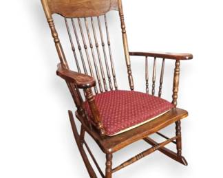 Carved Wooden Rocking Chair